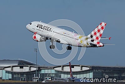 Volotea departure in Europe, Airbus Editorial Stock Photo