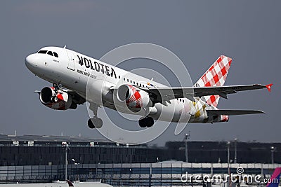 Volotea Plane taking off from airport Editorial Stock Photo