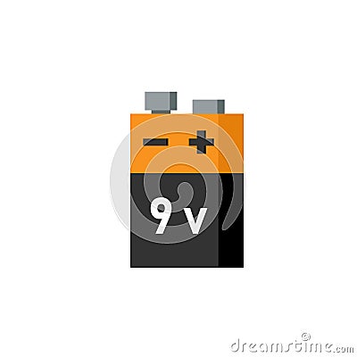 9 volt bettery icon Stock Photo