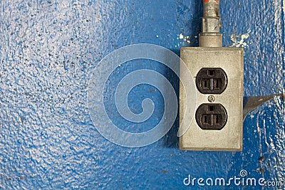 220-volt power outlets Stock Photo