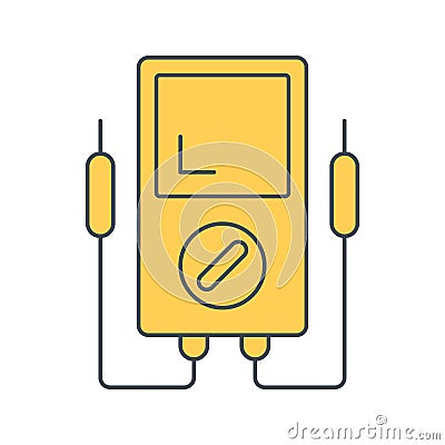 Voltage tester electric meter icon Vector Illustration