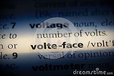 Volte face Stock Photo