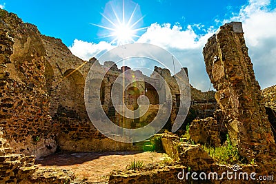 Volterraio never conquered fortress walls Stock Photo