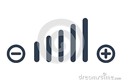 Volume adjustment symbol web icon. Volum icon vector Vector Illustration