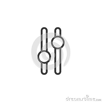 Volume adjustments line icon Vector Illustration