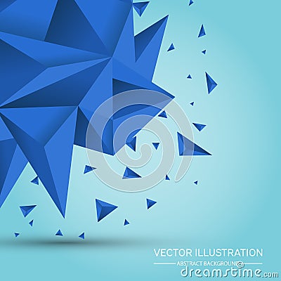 Volume geometric shape. Abstract Polygonal Geometric Shape. Stock Photo
