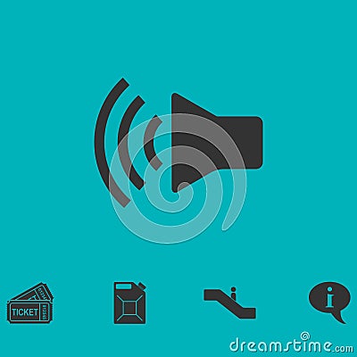 Volume icon flat Vector Illustration