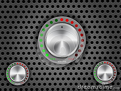 Volume knob, control Vector Illustration