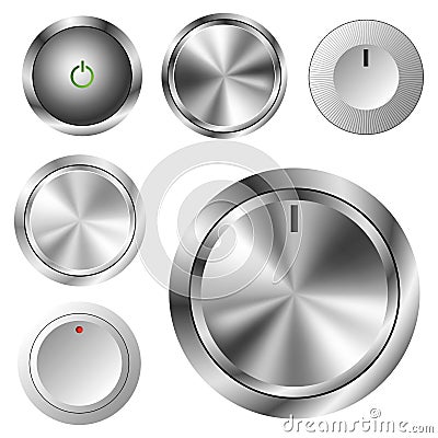 Volume knob set Vector Illustration