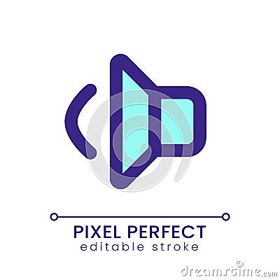 Volume pixel perfect RGB color ui icon Vector Illustration