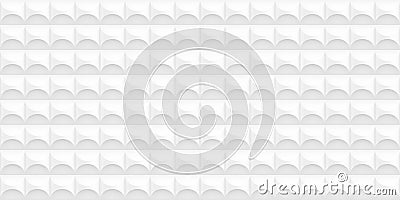 Volume realistic vector cylinder texture, light geometric seamless tiles pattern, design white background for you projects Vector Illustration