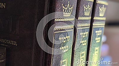 Volumes of Babylonian Talmud Stock Photo