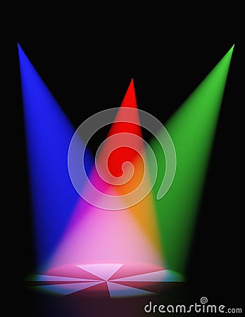 Volumetric color light Stock Photo