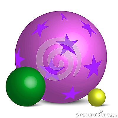 Volumetric colored balls. Gradient flyer. Marketing concept. Vector illustration. stock image. Vector Illustration