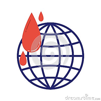 Volunteer blood donation icon vector. Vector Illustration