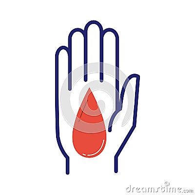 Volunteer blood donation icon vector. Vector Illustration