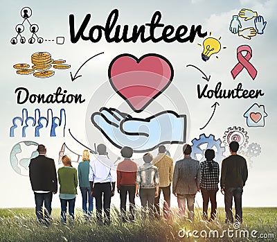 Volunteer Donation Welfare Helping Hand Concept Stock Photo