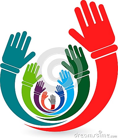 Volunteer hands Vector Illustration