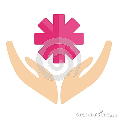 Volunteer icons charity donation vector humanitarian awareness hand hope aid support Vector Illustration