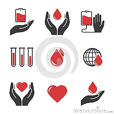 Volunteer icons set Stock Photo