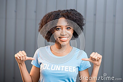 Volunteer portrait indoors Stock Photo