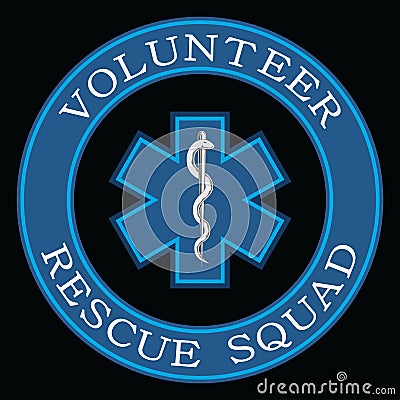 Volunteer Rescue Squad Design Vector Illustration