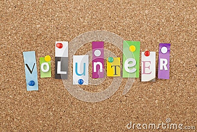 Volunteer Word Stock Photo