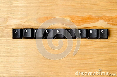 Volunteer word Stock Photo