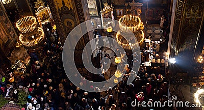 Christmas in the St. Volodymyrs Cathedral. Editorial Stock Photo