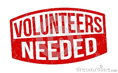 Volunteers needed sign or stamp Vector Illustration