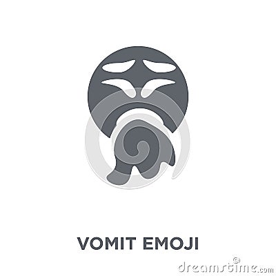 Vomit emoji icon from Emoji collection. Vector Illustration