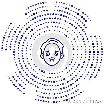 vomit vector icon. vomit editable stroke. vomit linear symbol for use on web and mobile apps, logo, print media. Thin line Vector Illustration