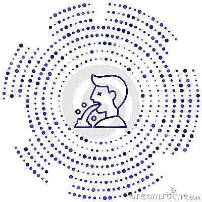 vomit vector icon. vomit editable stroke. vomit linear symbol for use on web and mobile apps, logo, print media. Thin line Vector Illustration