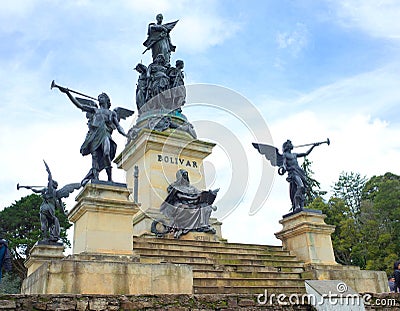 The Von Miller Monument at Puente de Boyaca Editorial Stock Photo