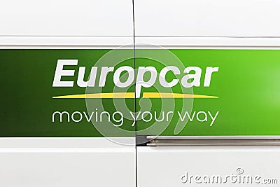 Europcar logo on a car Editorial Stock Photo