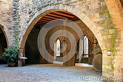 A fortified castle in Cardona, Catalonie, Spain. Stock Photo