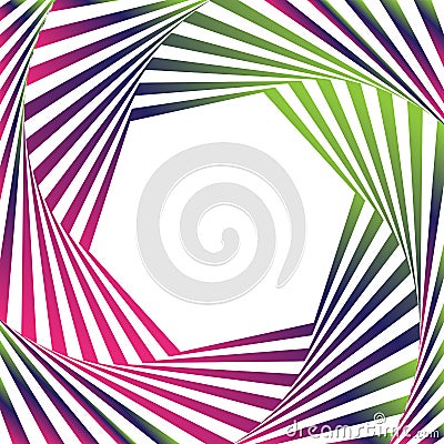 VOptical illusion vector frame. Dynamic gradient frame stylish geometric background. Vector Illustration
