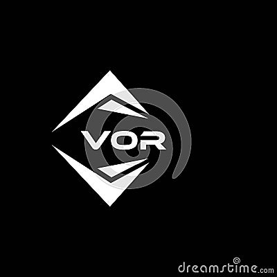 VOR abstract technology logo design on Black background. VOR creative initials letter logo concept Vector Illustration