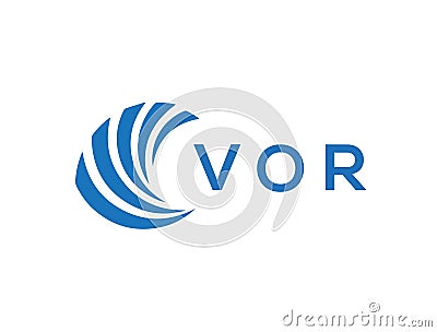 VOR letter logo design on white background. VOR creative circle letter logo concept. VOR letter design Vector Illustration