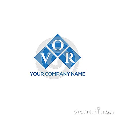 VOR letter logo design on WHITE background. VOR creative initials letter logo concept. Vector Illustration