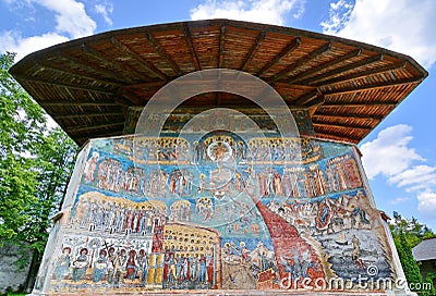 Voronet Monastery, Romania Editorial Stock Photo