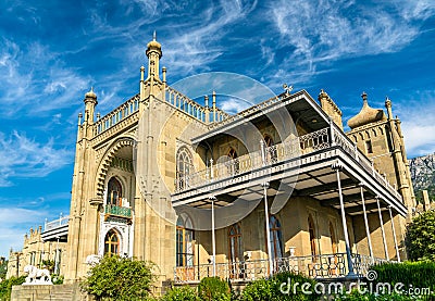 The Vorontsov Palace in Alupka, Crimea Stock Photo