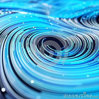 Vortex swirl fibre optics Cartoon Illustration