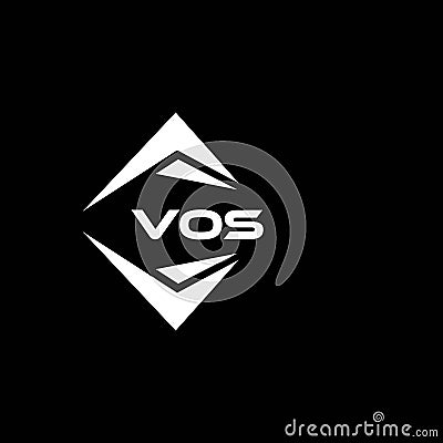 VOS abstract technology logo design on Black background. VOS creative initials letter logo concept Vector Illustration