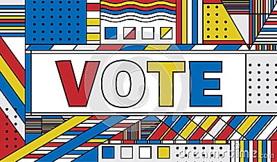 VOTE Abstract Pattern Illustration Cartoon Illustration