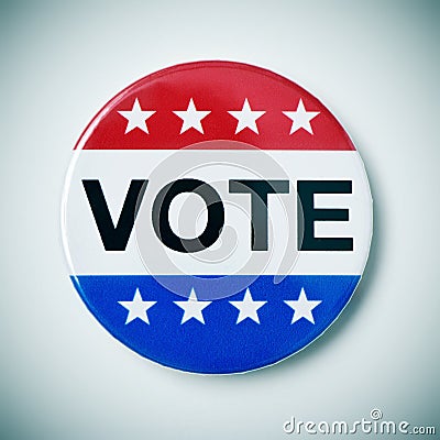 Vote badge for the United States election Stock Photo