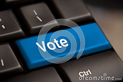 Vote button Stock Photo