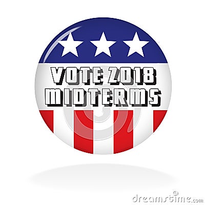 Vote Button 2018 Midterms Stock Photo