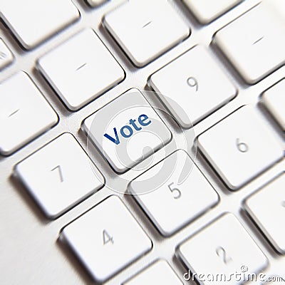 Vote Button Stock Photo