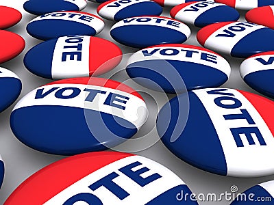 Vote buttons Stock Photo